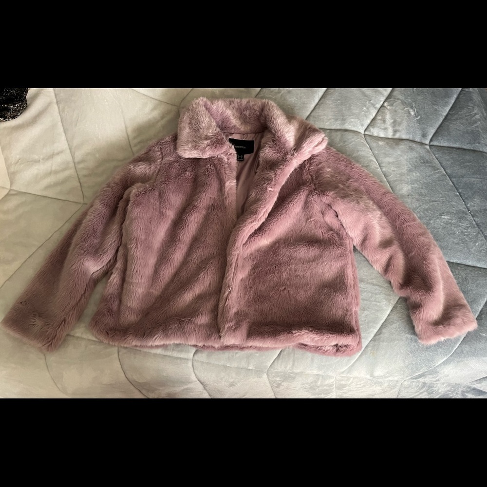 CLOSET CLEAN OUT! MAKE AN OFFER!! Lilac Faux Fur Jacket